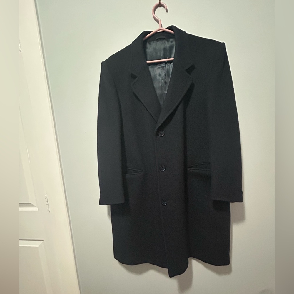 Leishman by Tip Top Wool and Cashmere Navy Blue Pea Coat Jacket
